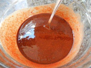 melted chocolate and butter