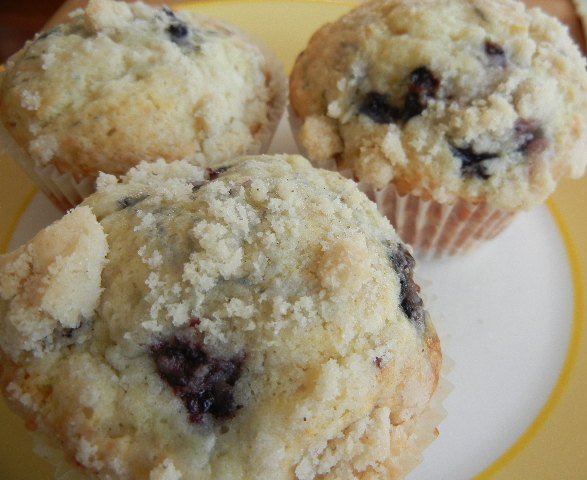 Blackberry muffins sour cream