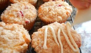 white chocolate and cranberry muffins 12