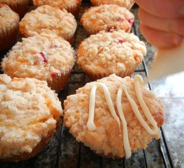 White Chocolate and Cranberry Muffins