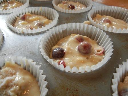 White chocolate and Cranberry muffins