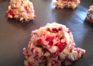 Double Chocolate Raspberry Cookie Dough Blobs