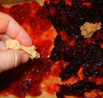 peanut butter and jelly cookie bars recipe