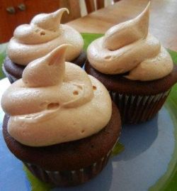 Dark Chocolate Cupcakes Peanut Butter Frosting