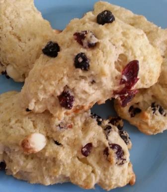 Red White and Blue scones recipe