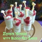 Halloween Chocolate Mousse- Zombie Mousse with Bloody Raspberry Sauce