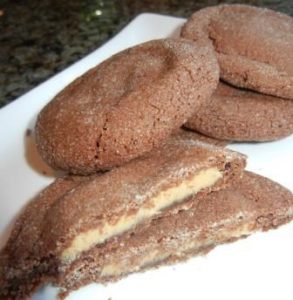 Chocolate covered peanut butter cookies