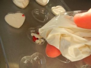 how to make chocolate heart decorations