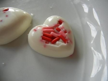 chocolate heart decorations