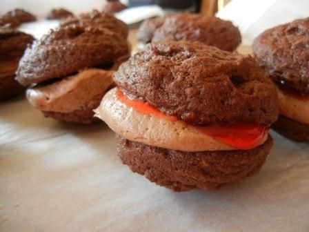 Chocolate Covered Cherry Whoopie Pies